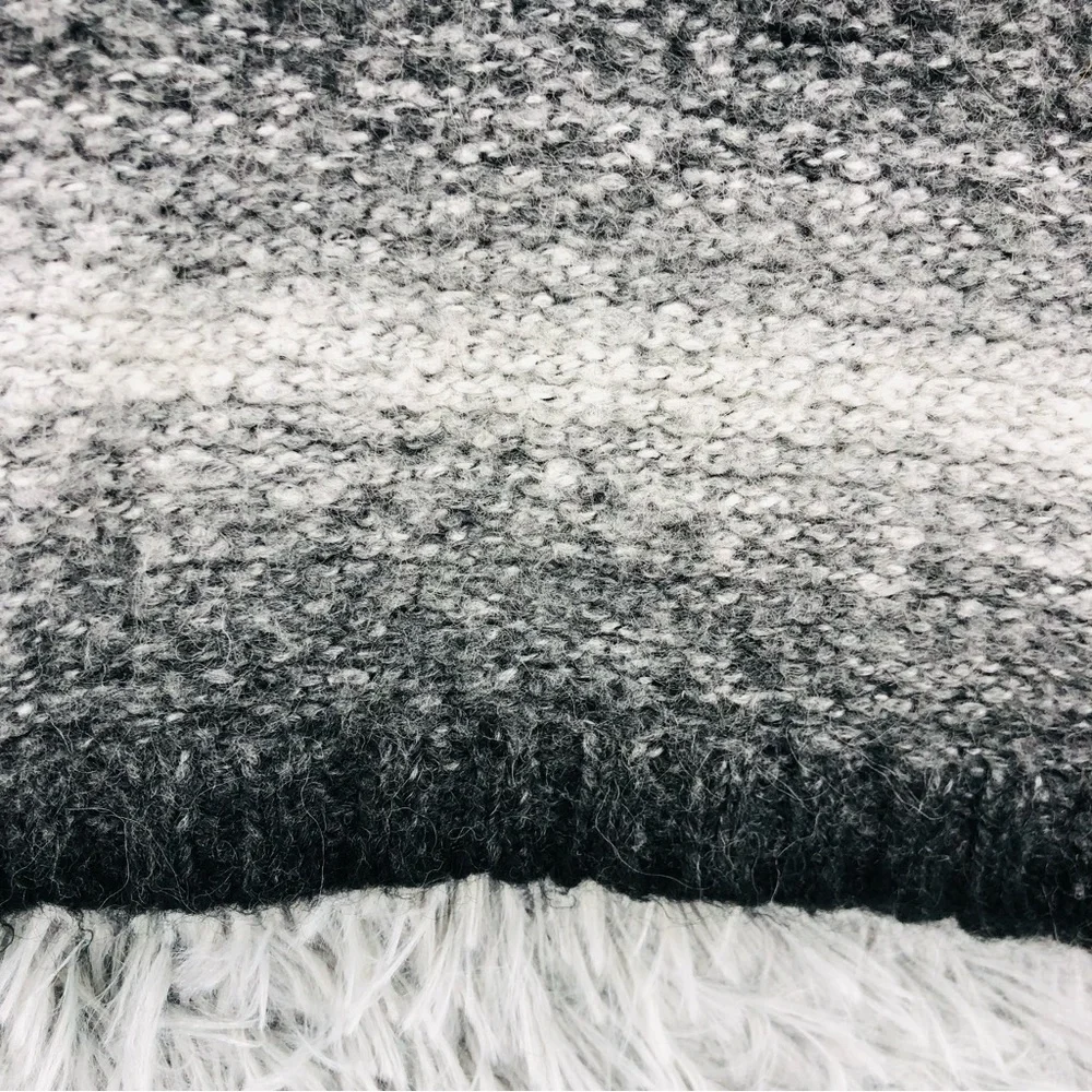 The Limited Sweater Womens Medium Wool Blend Gray Black Ombré